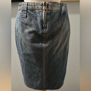 Miss Sixty Dark Wash Denim Skirt